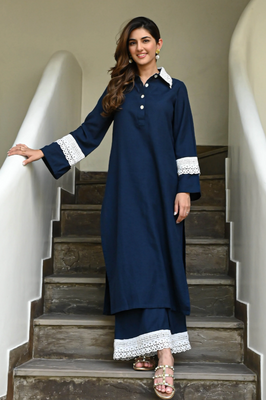 Indolady NavyBlue Co-Ord Set