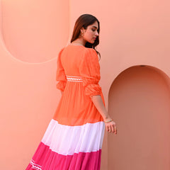 IndoLady Radiant Trio-Tone Dress