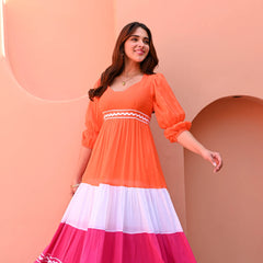 IndoLady Radiant Trio-Tone Dress