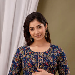 Premium Cotton Floral Maternity Gown