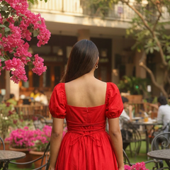 Red Rose Statement Dress