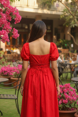 Red Rose Statement Dress