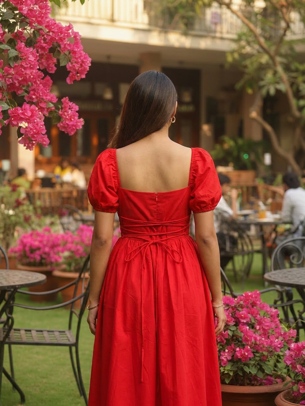 Red Rose Statement Dress