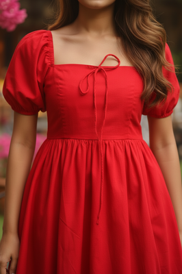 Red Rose Statement Dress