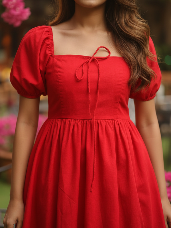 Red Rose Statement Dress