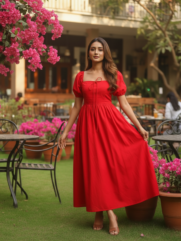 Red Rose Statement Dress