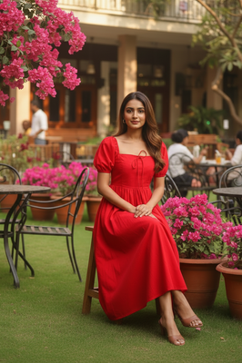 Red Rose Statement Dress