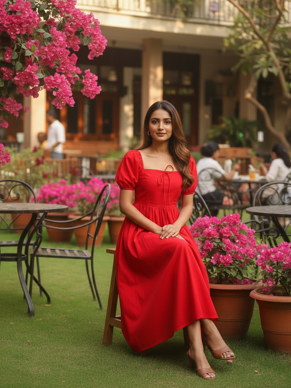 Red Rose Statement Dress