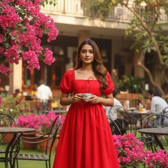 Red Rose Statement Dress