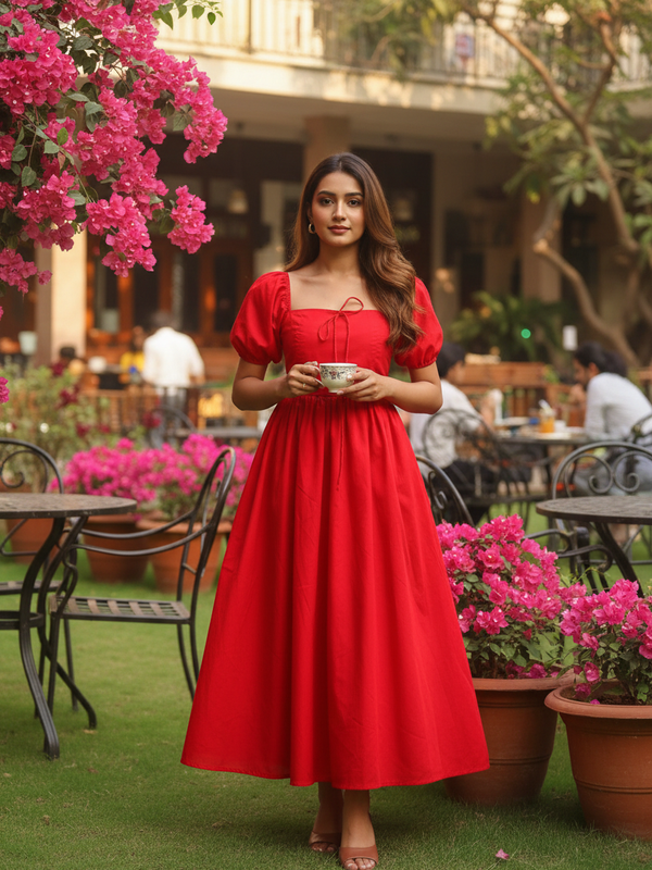 Red Rose Statement Dress
