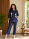 Sapphire Bloom Cotton Flex Co-Ord Set
