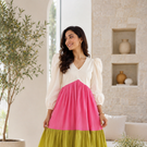 Blush & Olive Colorblock Dream Dress