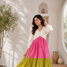 Blush & Olive Colorblock Dream Dress