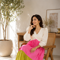 Blush & Olive Colorblock Dream Dress