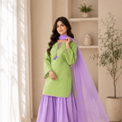 Pastel Breeze Soft Cotton Farsi salwar suit Set