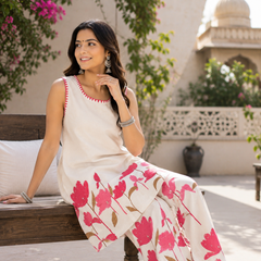 Pink Flora Elegance Co-Ord Set