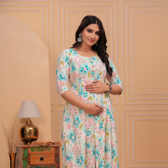 Modern White Charm Maternity Gown
