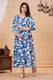 Cotton Long Maternity Gown with Floral Print
