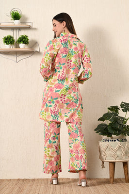 Indolady Petal Poetry Printed Co-Ord Set