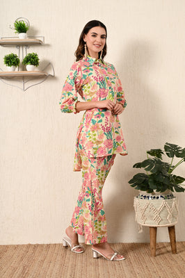 Indolady Petal Poetry Printed Co-Ord Set
