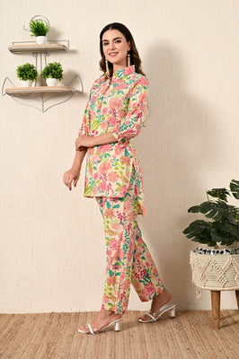Indolady Petal Poetry Printed Co-Ord Set