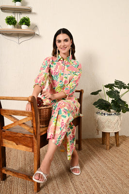 Indolady Petal Poetry Printed Co-Ord Set