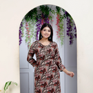 Indolady Brown Straight Kurta