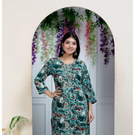 Indolady Green Straight Kurta