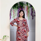 Indolady Maroon Straight Kurta