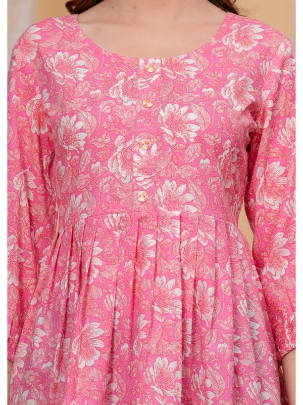 Indolady Pink Printed Top