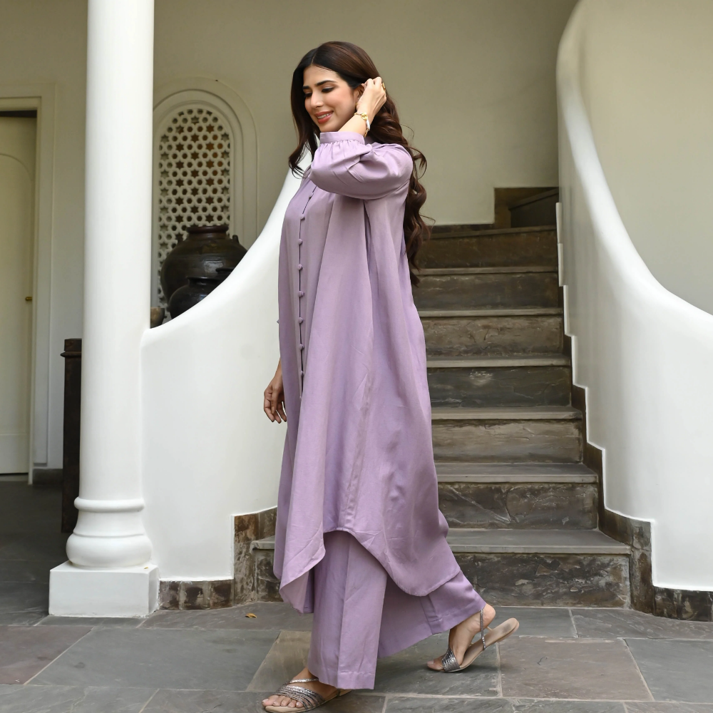 Indolady Lavender Veil Co-Ord Ensemble