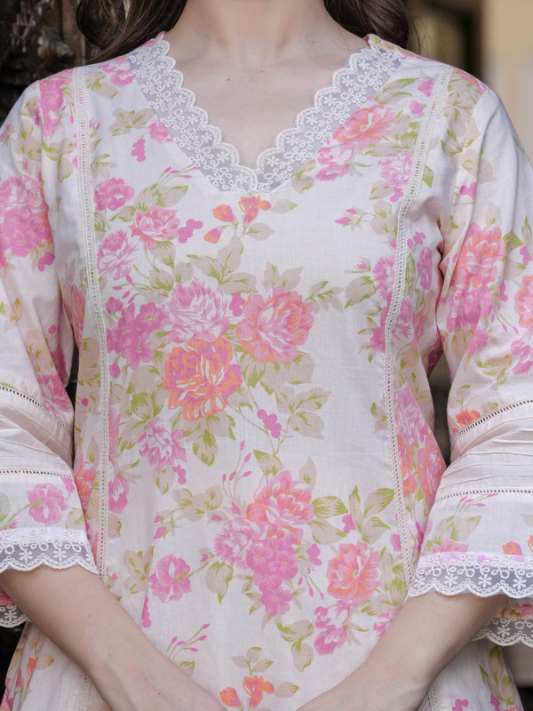 Floral Breeze Cotton Flex Co-Ord Set – Comfort Meets Chic