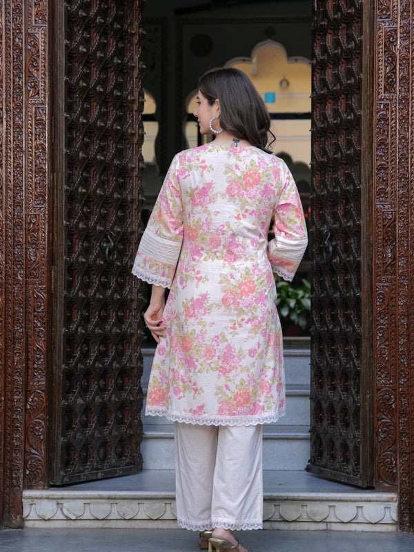 Floral Breeze Cotton Flex Co-Ord Set – Comfort Meets Chic