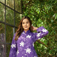 Lilac Bloom Mul Cotton Co-ord Set