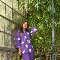 Lilac Bloom Mul Cotton Co-ord Set