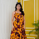 Tropical Bloom Flared Cotton Dress