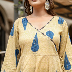 Graceful Glamour: Pure Cotton Anarkali Suit Set