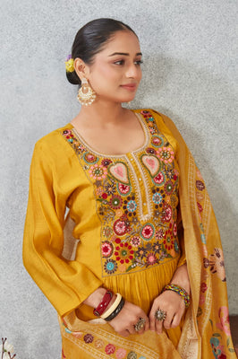Indolady Sunlit Charm Embroidered Suit