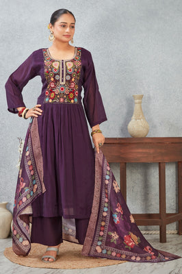 Indolady Royal Merlot Festive Suit Set