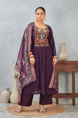 Indolady Royal Merlot Festive Suit Set