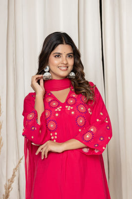 Indolady Blush Royale Mul Chanderi Party Wear Suit