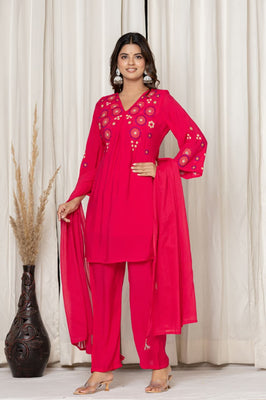 Indolady Blush Royale Mul Chanderi Party Wear Suit