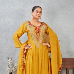 Indolady “Golden Marigold” Festive Suit Set