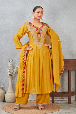 Indolady “Golden Marigold” Festive Suit Set