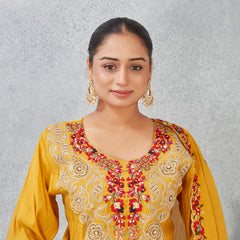 Indolady “Golden Marigold” Festive Suit Set