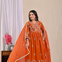 Indolady Amber Radiance Pure Cotton Anarkali