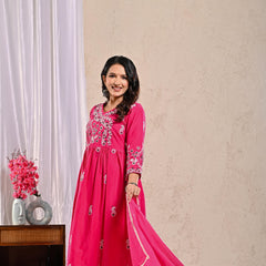 Indolady Petal Pink Elegance Festive Anarkali