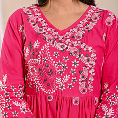 Indolady Petal Pink Elegance Festive Anarkali