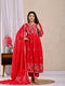 Indolady Scarlet Aura Anarkali Suit Set