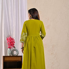 Indolady Emerald Grace Anarkali Suit Set